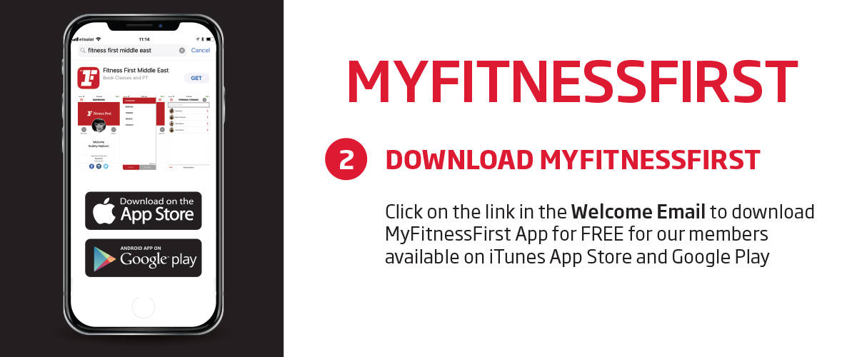 My Fitness First middle east mobile application My Fitness First application free download guide