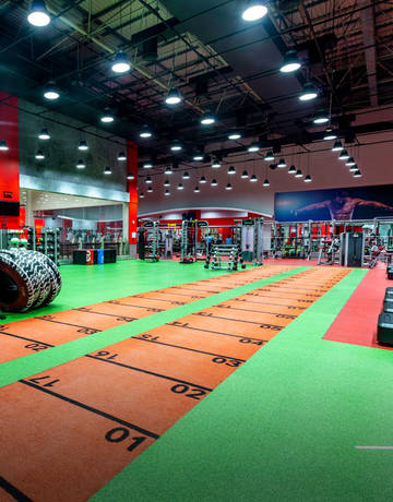 open space inside Fitness First club open space inside Fitness First club