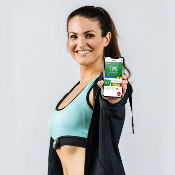 Fitness First member using My Zone application Fitness First member using My Zone application